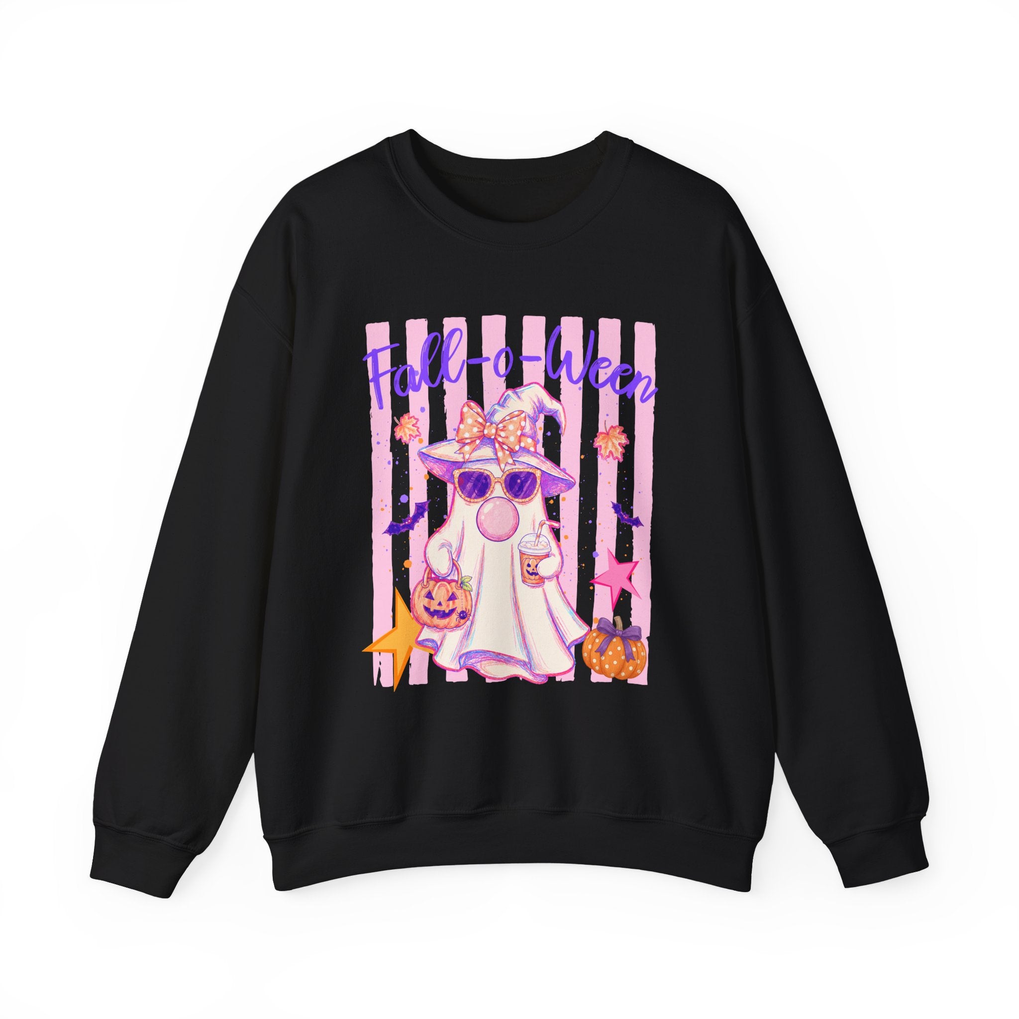 Fall-o-Ween Ghost Sweatshirt – Cute Pastel Halloween Crewneck