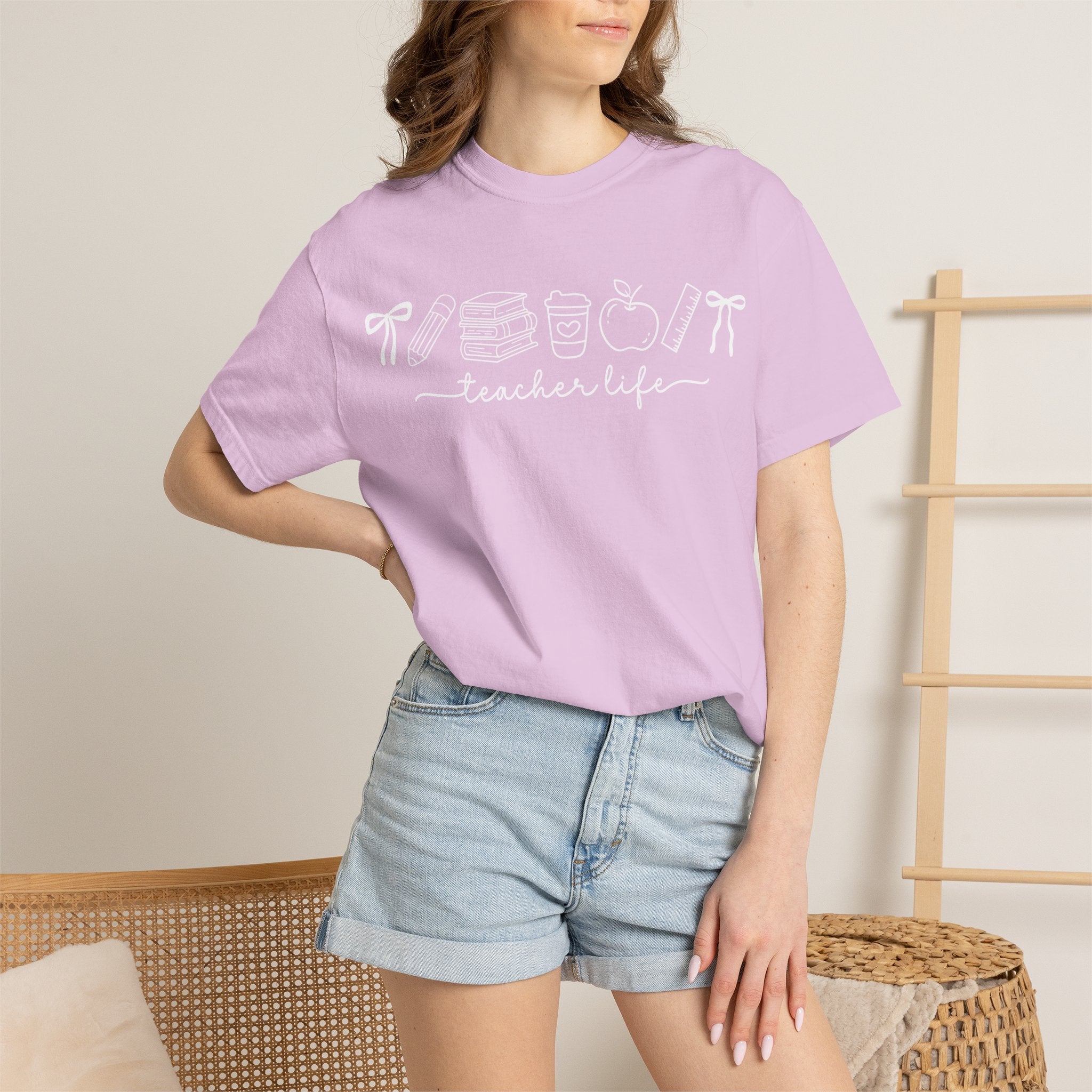 Teacher T-Shirt — Minimal Vintage Cream Tee