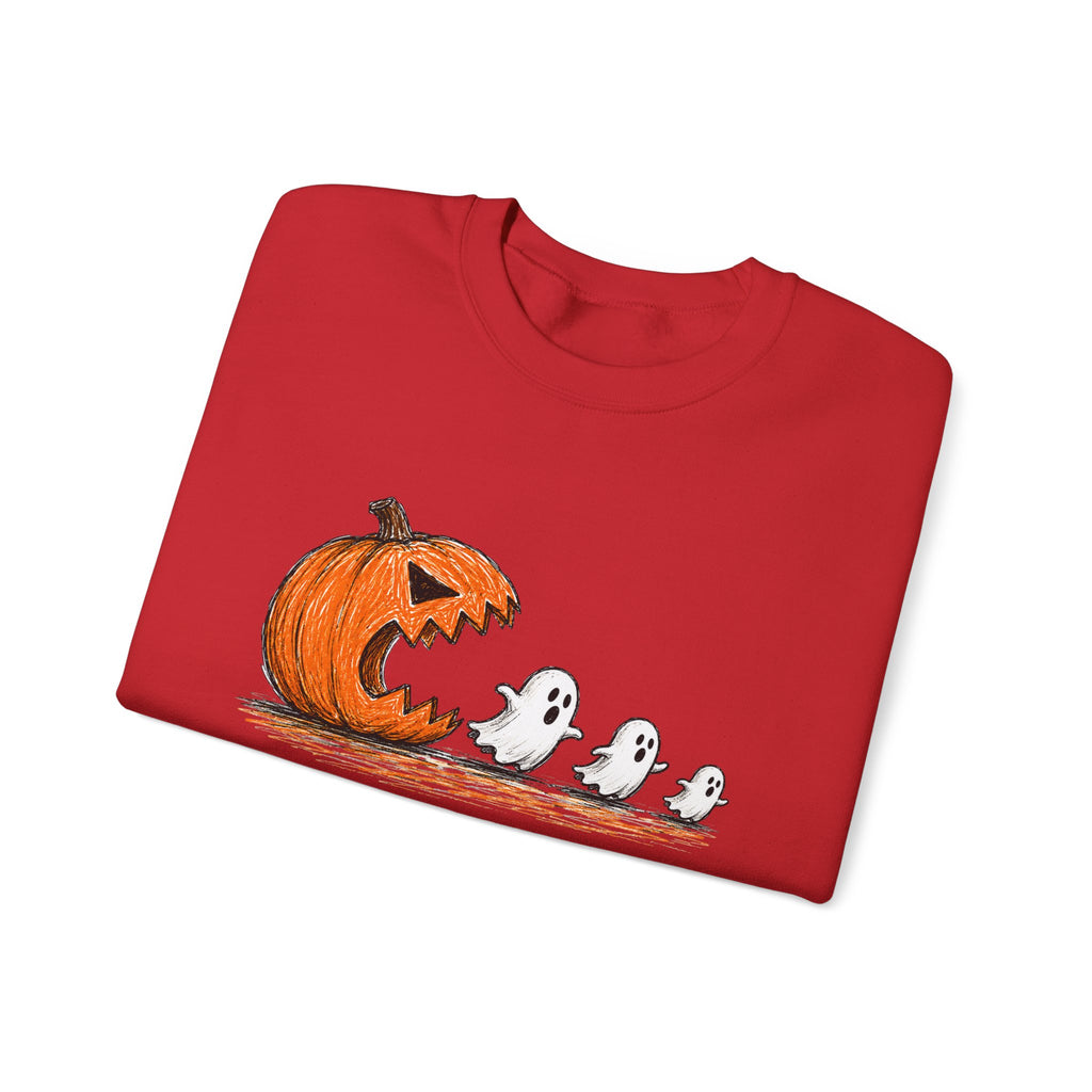 Halloween Pumpkin & Ghosts Crewneck Sweatshirt