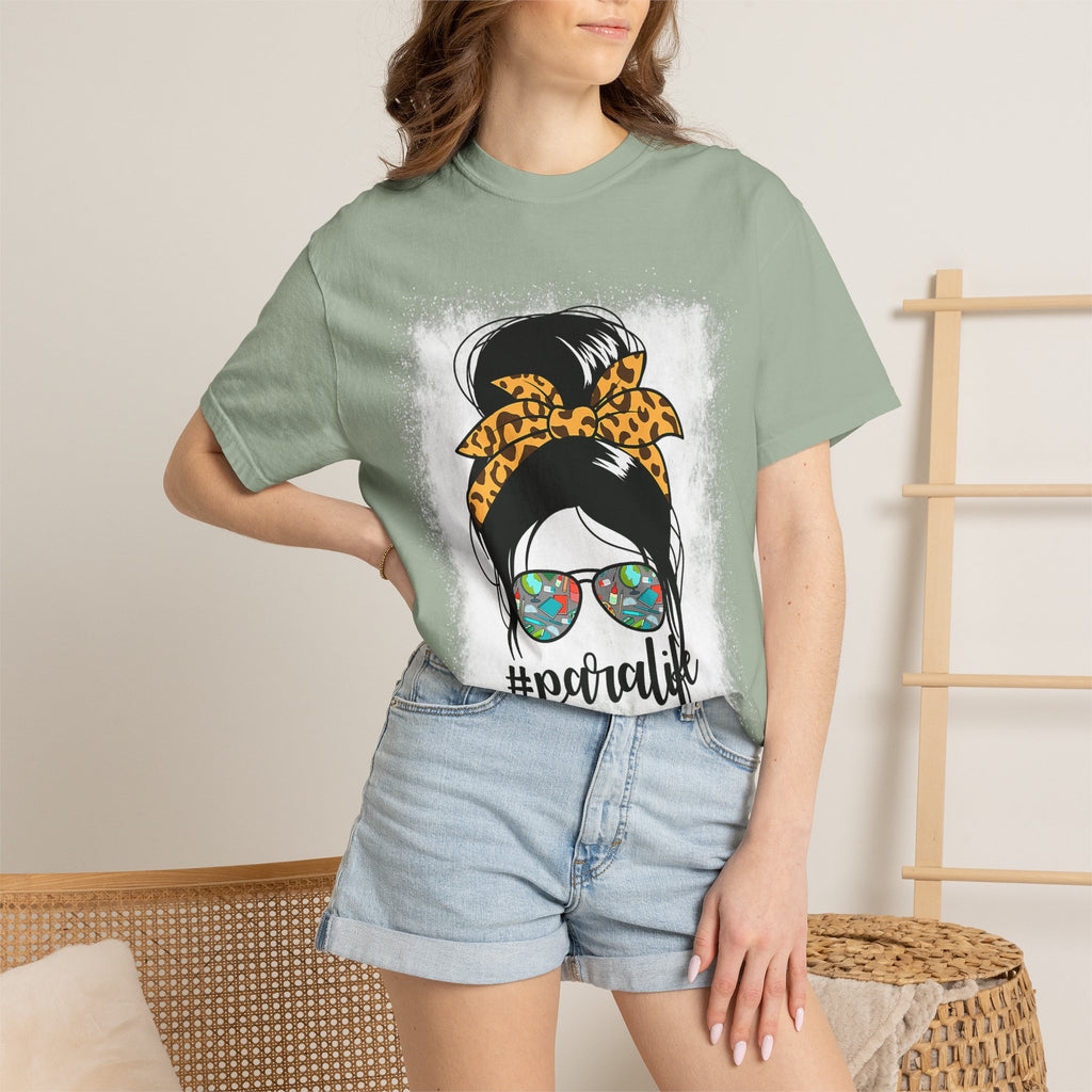 Para Life Graphic Tee — #paralife Sunglasses Messy Bun Shirt for Moms