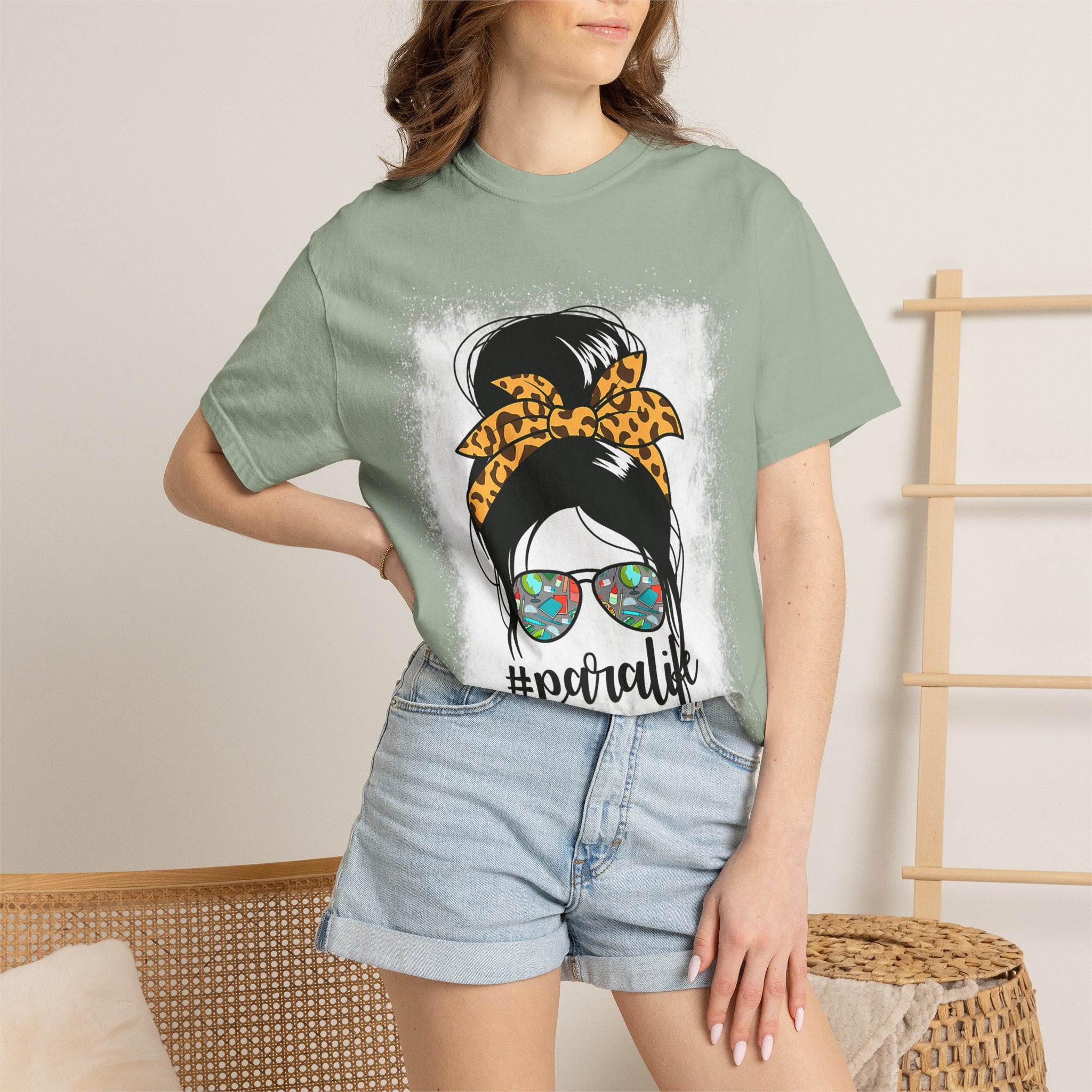 Para Life Graphic Tee — #paralife Sunglasses Messy Bun Shirt for Moms