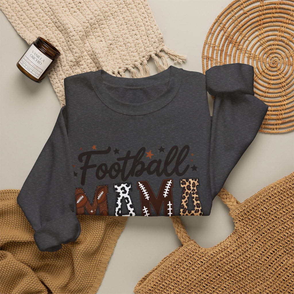 Football Mama Sweatshirt – Leopard Print Football Mom Crewneck