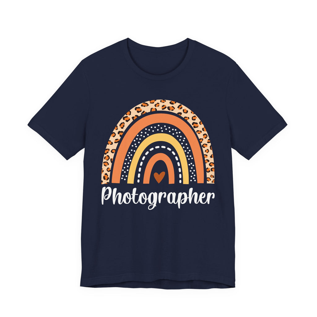 Leopard Rainbow  Photographer Tee — Boho Heart Graphic T-Shirt
