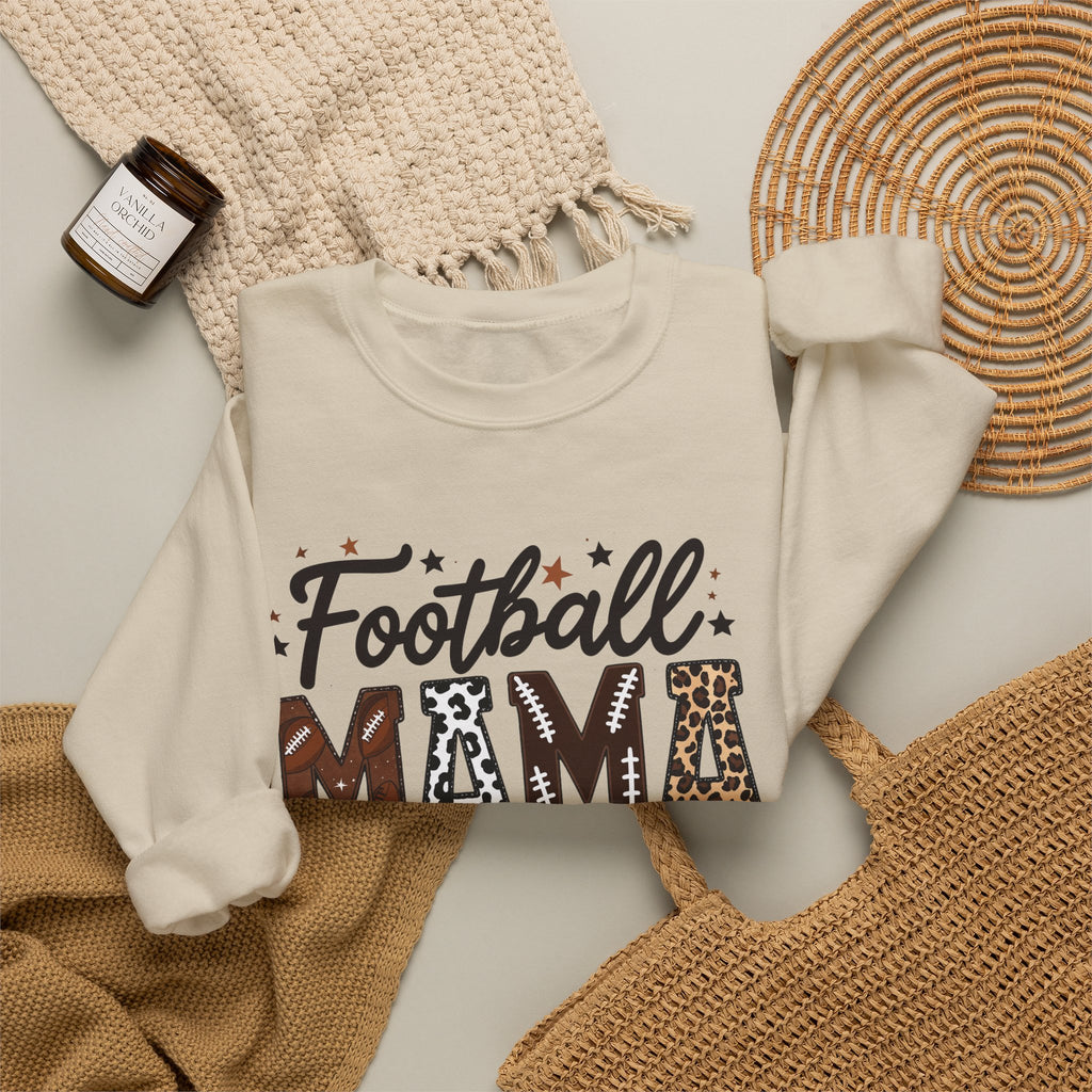 Football Mama Sweatshirt – Leopard Print Football Mom Crewneck