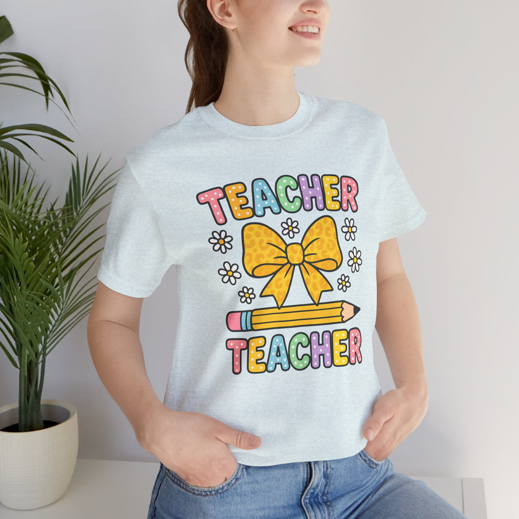 Teacher Bow Pencil T-Shirt