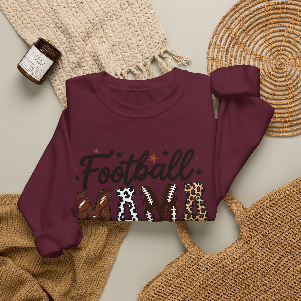Football Mama Sweatshirt – Leopard Print Football Mom Crewneck