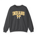 Indians Yellow Gingham Bow Crewneck Sweatshirt