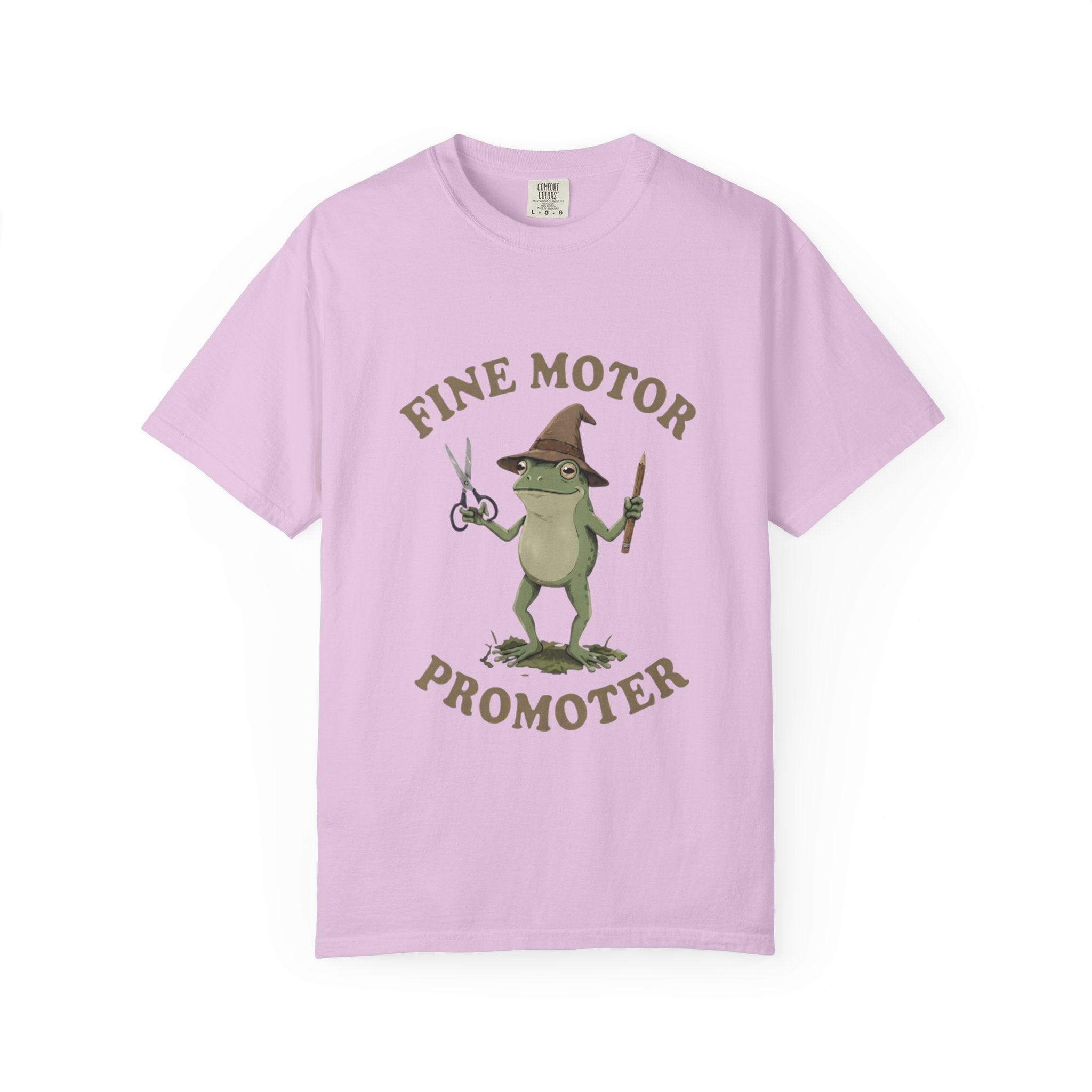 Fine Motor Promoter T-Shirt — Cute Frog Teacher Occupational Therapy Tee