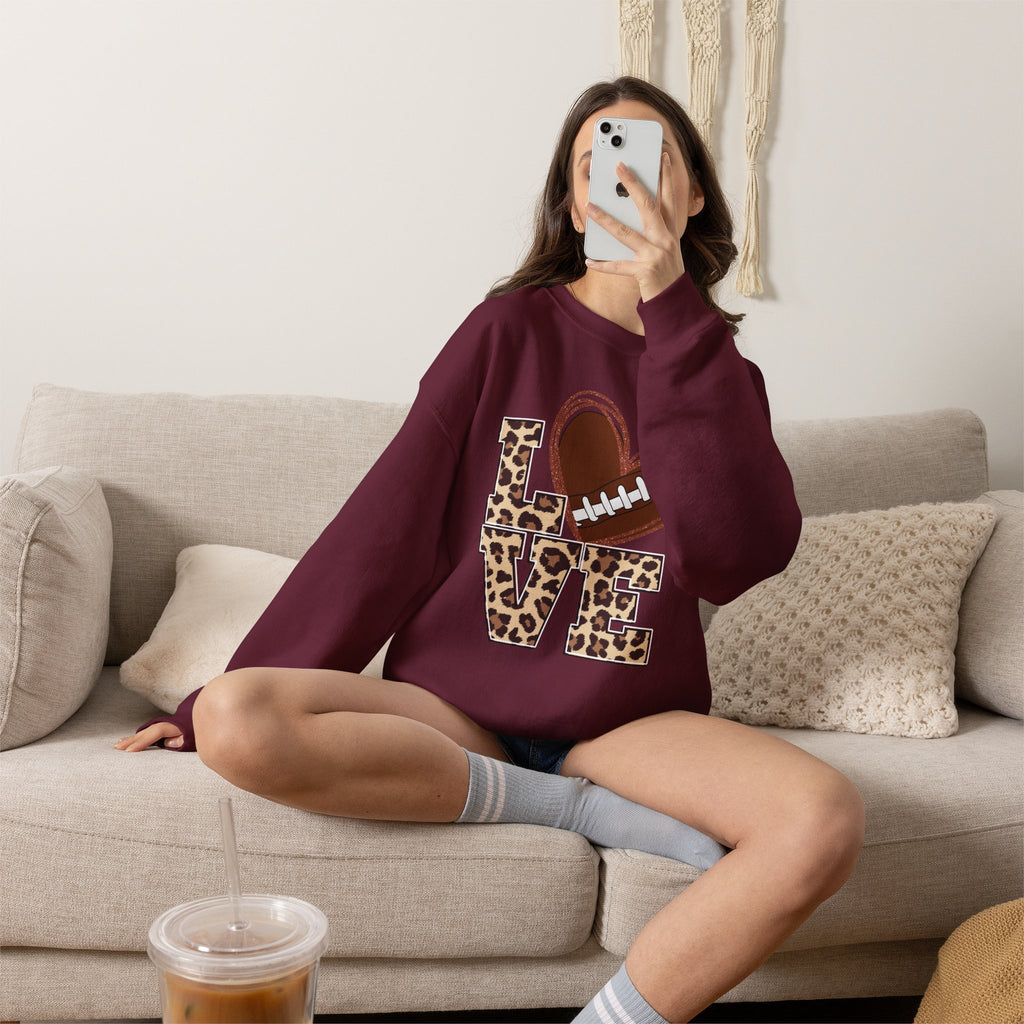 Football Love Leopard Sweatshirt