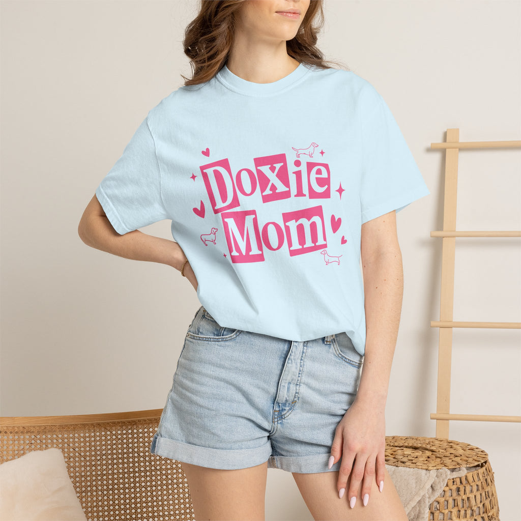 Doxie Mom T-Shirt — Cute Pink Dachshund Dog Mom Tee