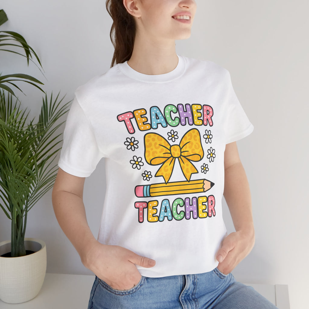 Teacher Bow Pencil T-Shirt