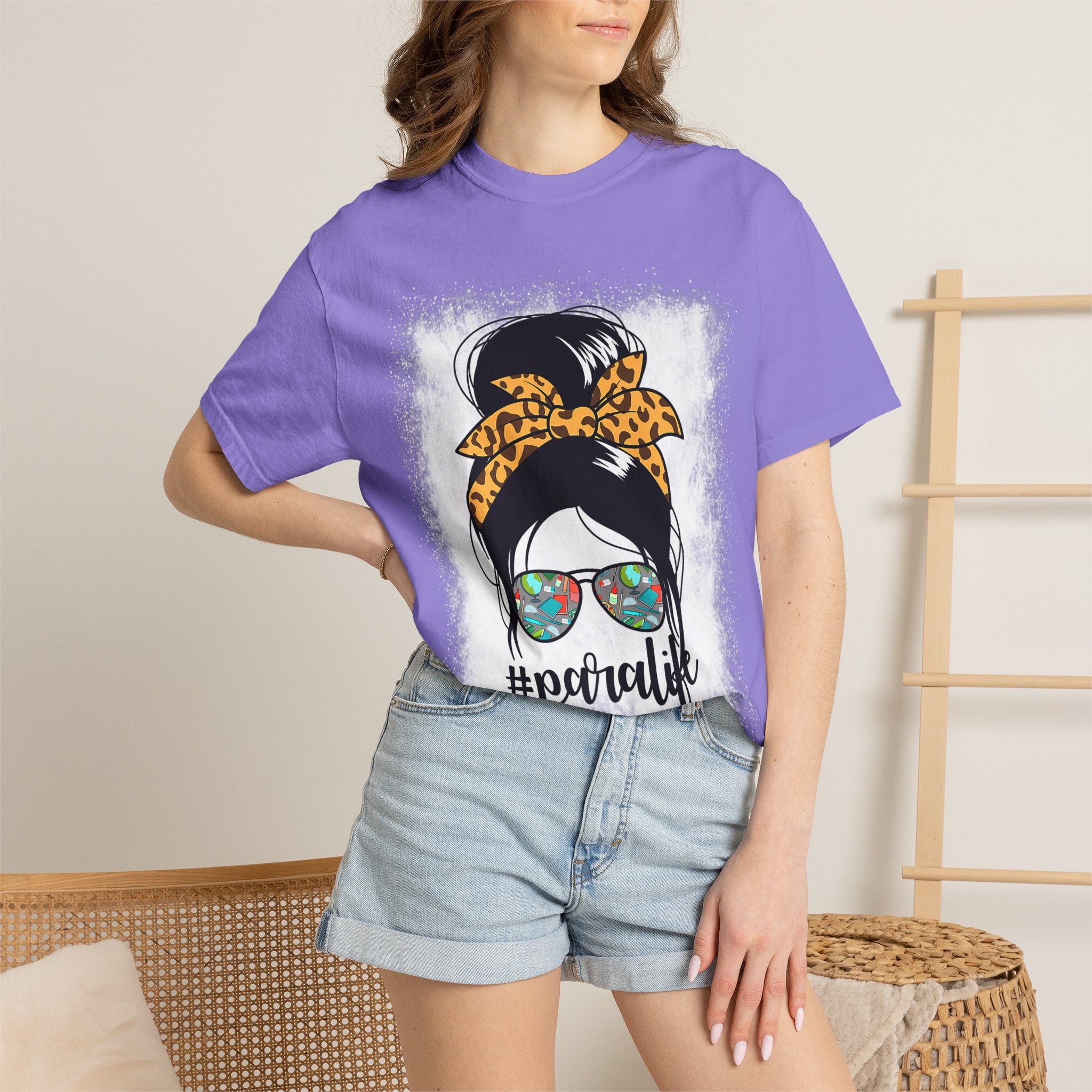 Para Life Graphic Tee — #paralife Sunglasses Messy Bun Shirt for Moms