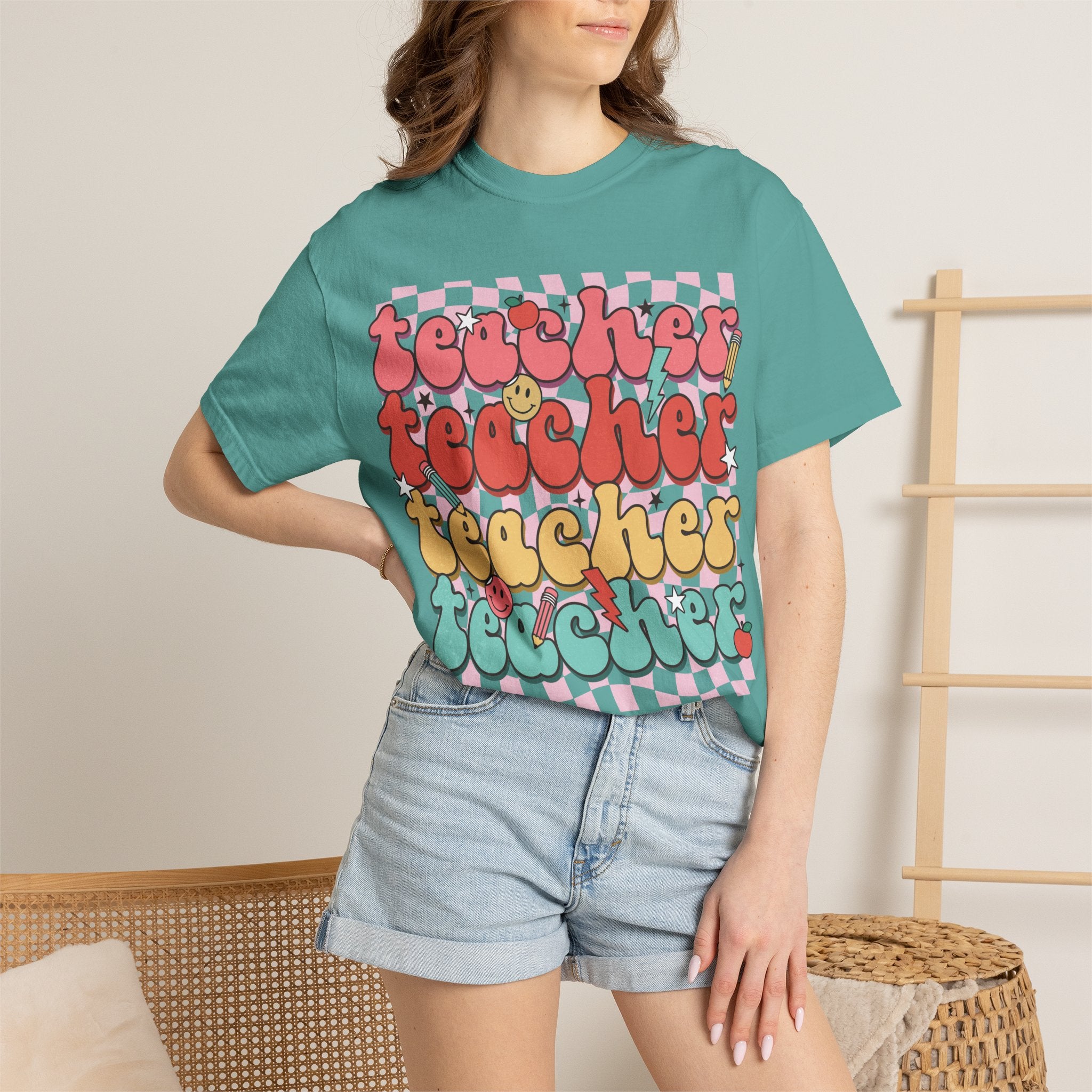 Retro Teacher Smile T-shirt