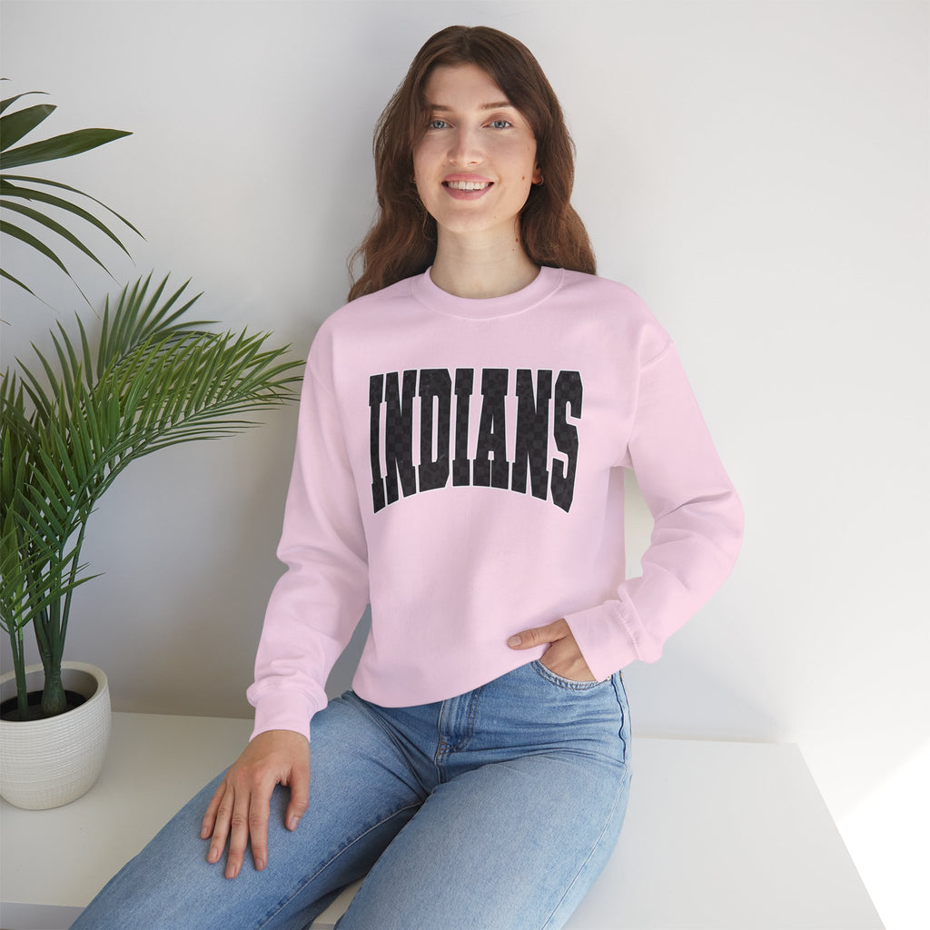 Indians Crewneck Sweatshirt — Vintage Collegiate Logo Pullover