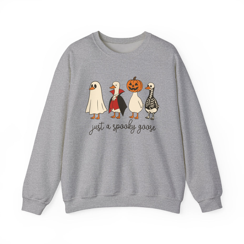 Just a Spooky Goose Sweatshirt — Cute Halloween Goose Crewneck