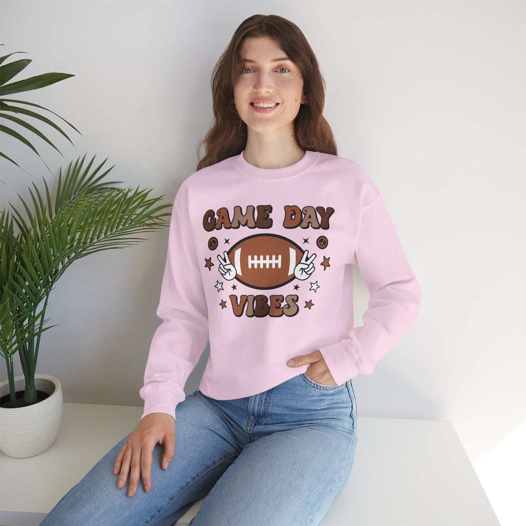 Game Day Vibes Sweatshirt — Retro Football Crewneck