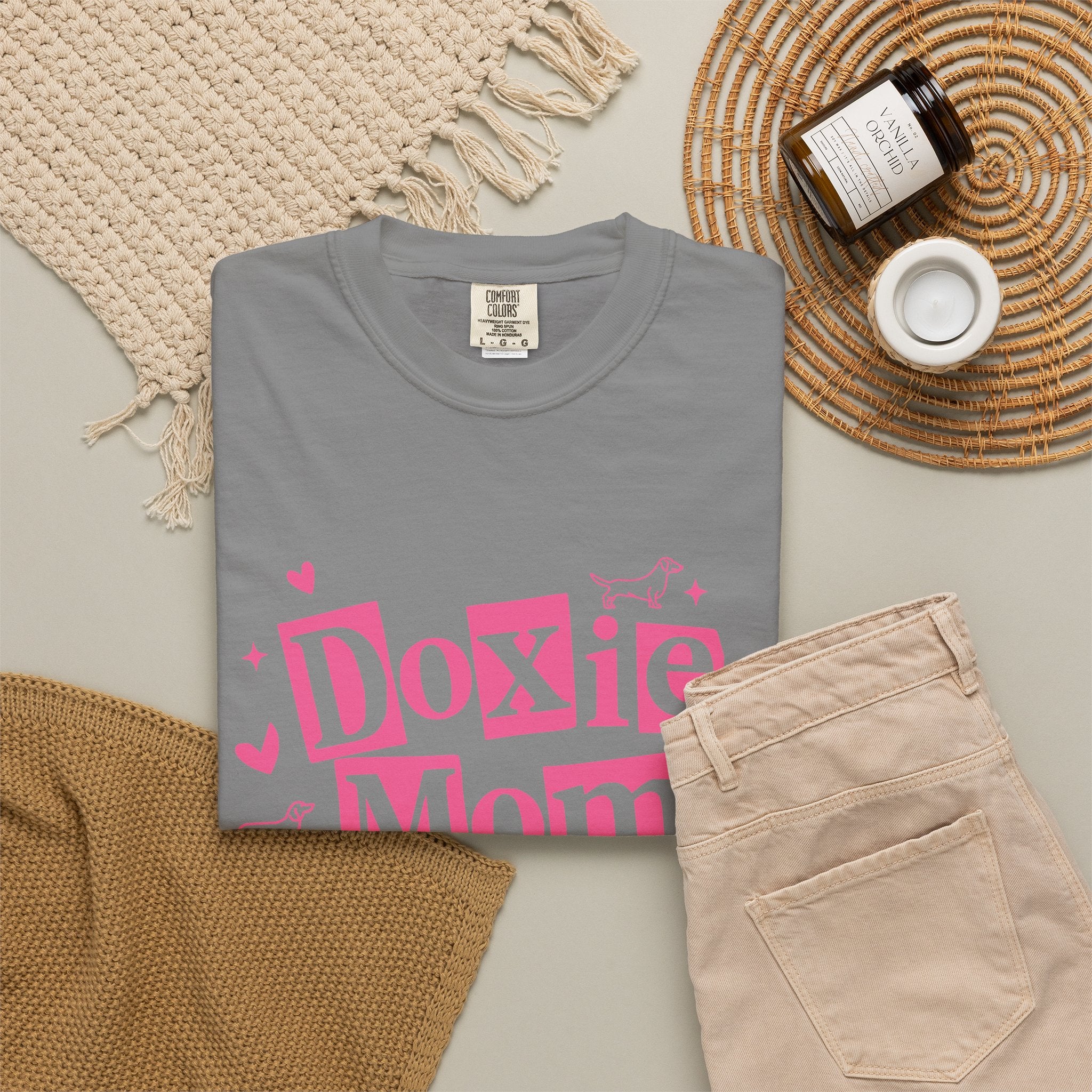 Doxie Mom T-Shirt — Cute Pink Dachshund Dog Mom Tee