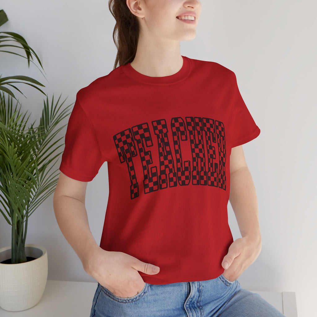 Teacher Checkerboard Graphic Tee