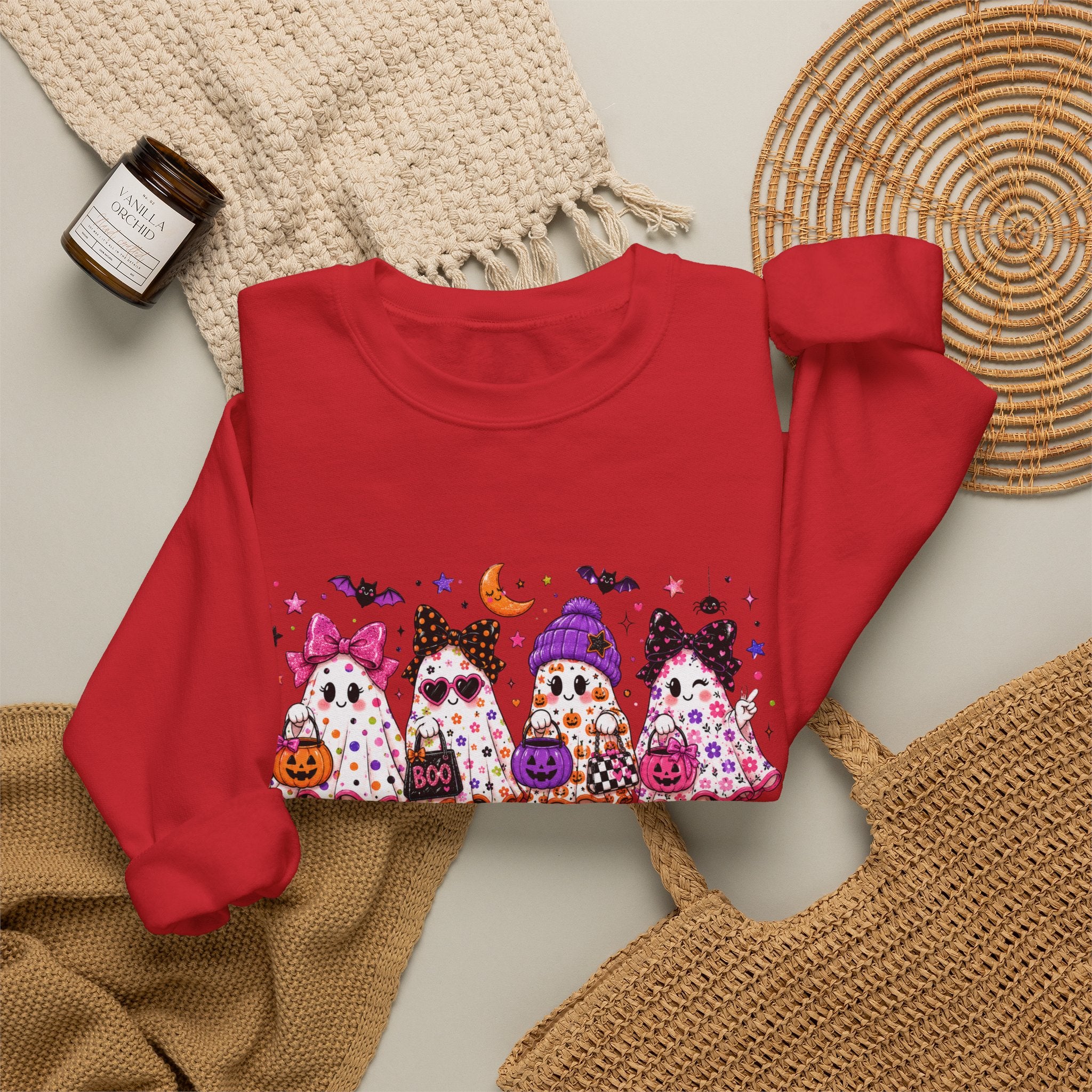 Halloween Gnomes Crewneck Sweatshirt — Cute Trick-or-Treat Gnome Halloween Sweater