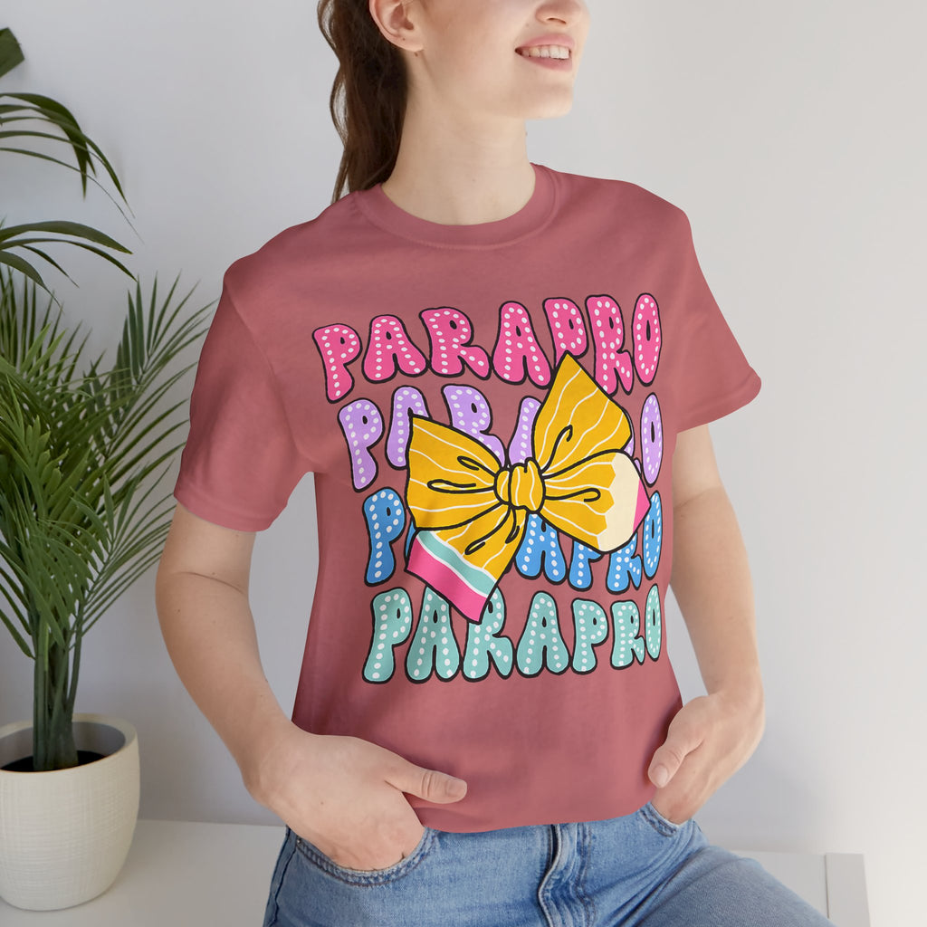 Parapro T-Shirt — Colorful Paraprofessional Bow Tee