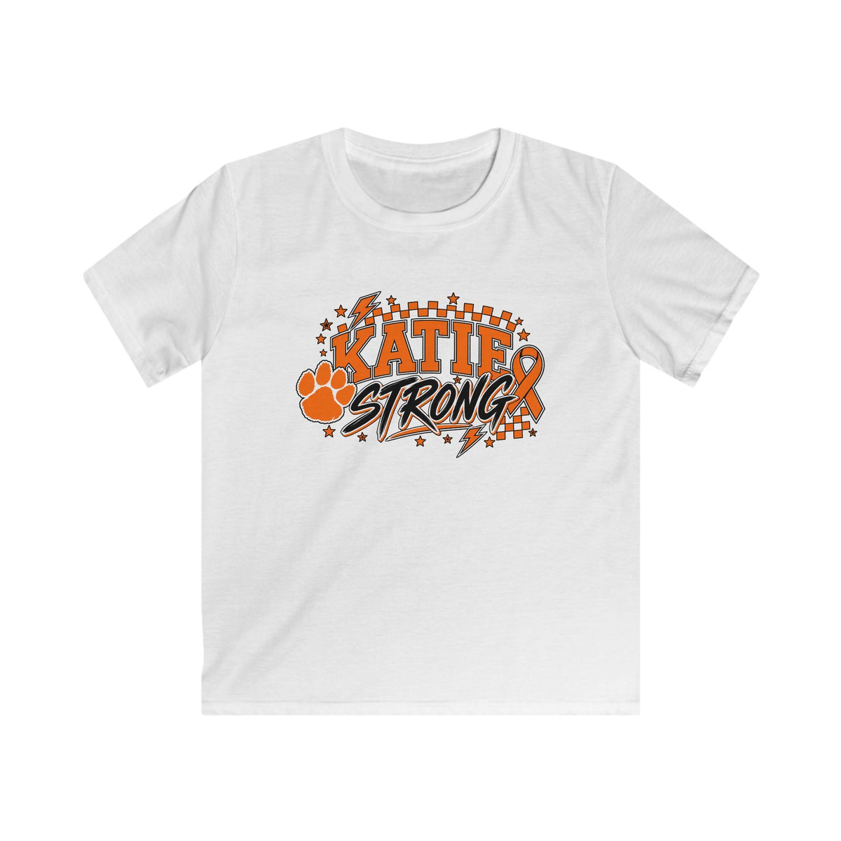 Kids "Katie Strong" Paw Print Support Tee