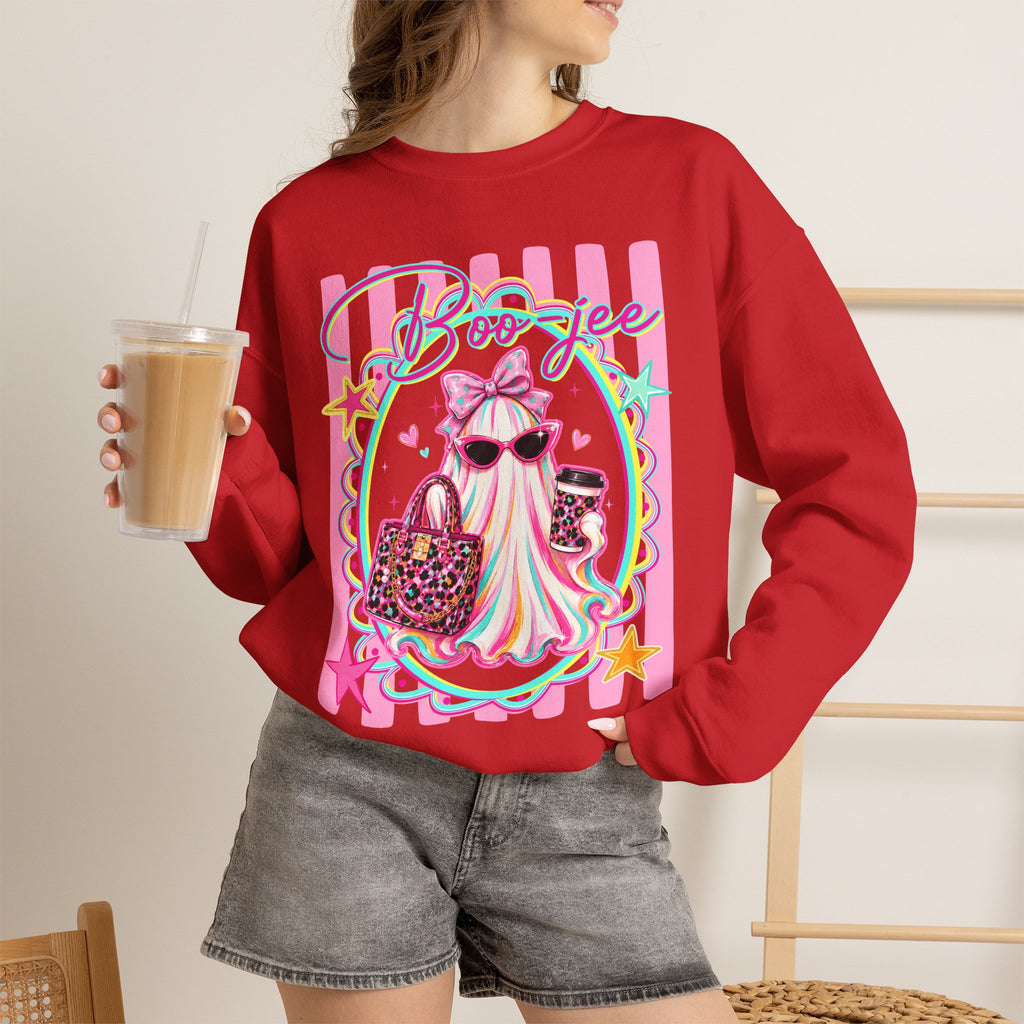 Halloween Crewneck Sweatshirt — "Boo-jee" Cute Ghost Fashion Graphic