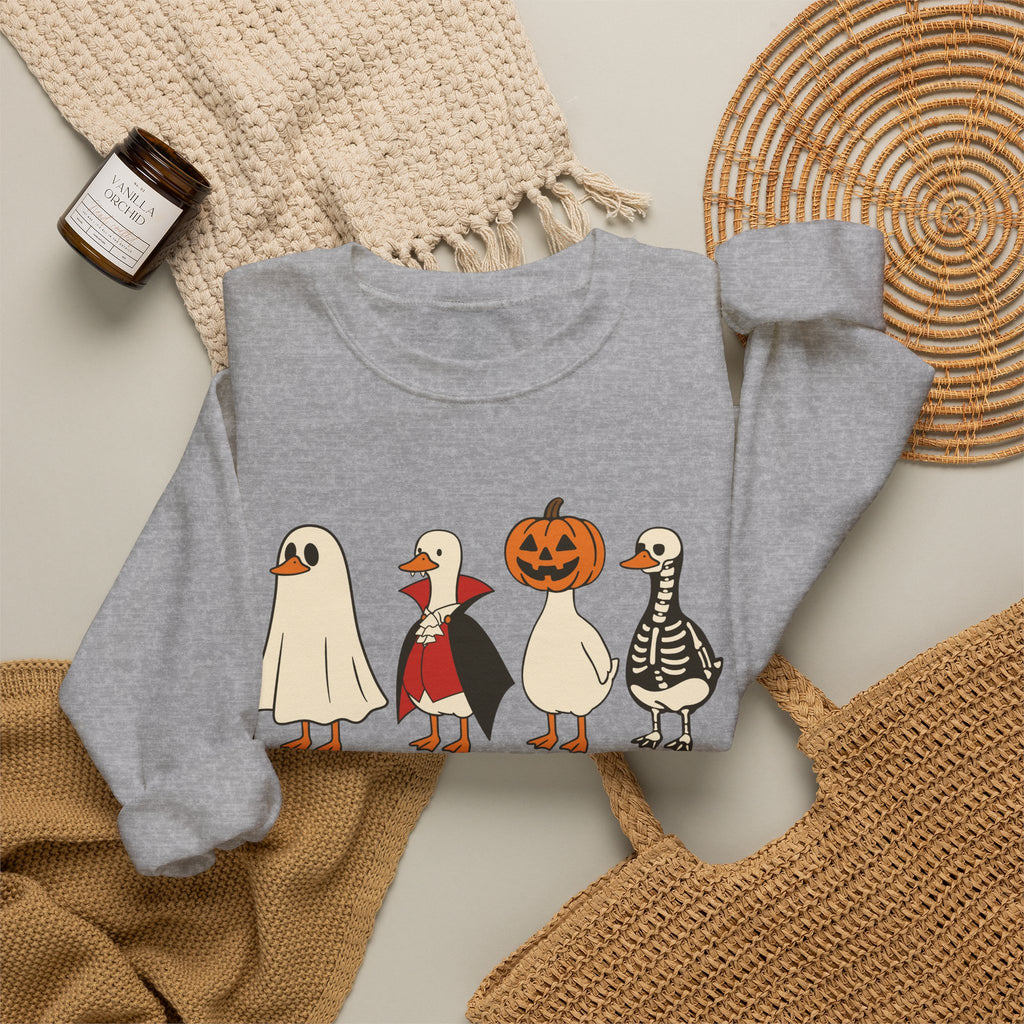 Just a Spooky Goose Sweatshirt — Cute Halloween Goose Crewneck