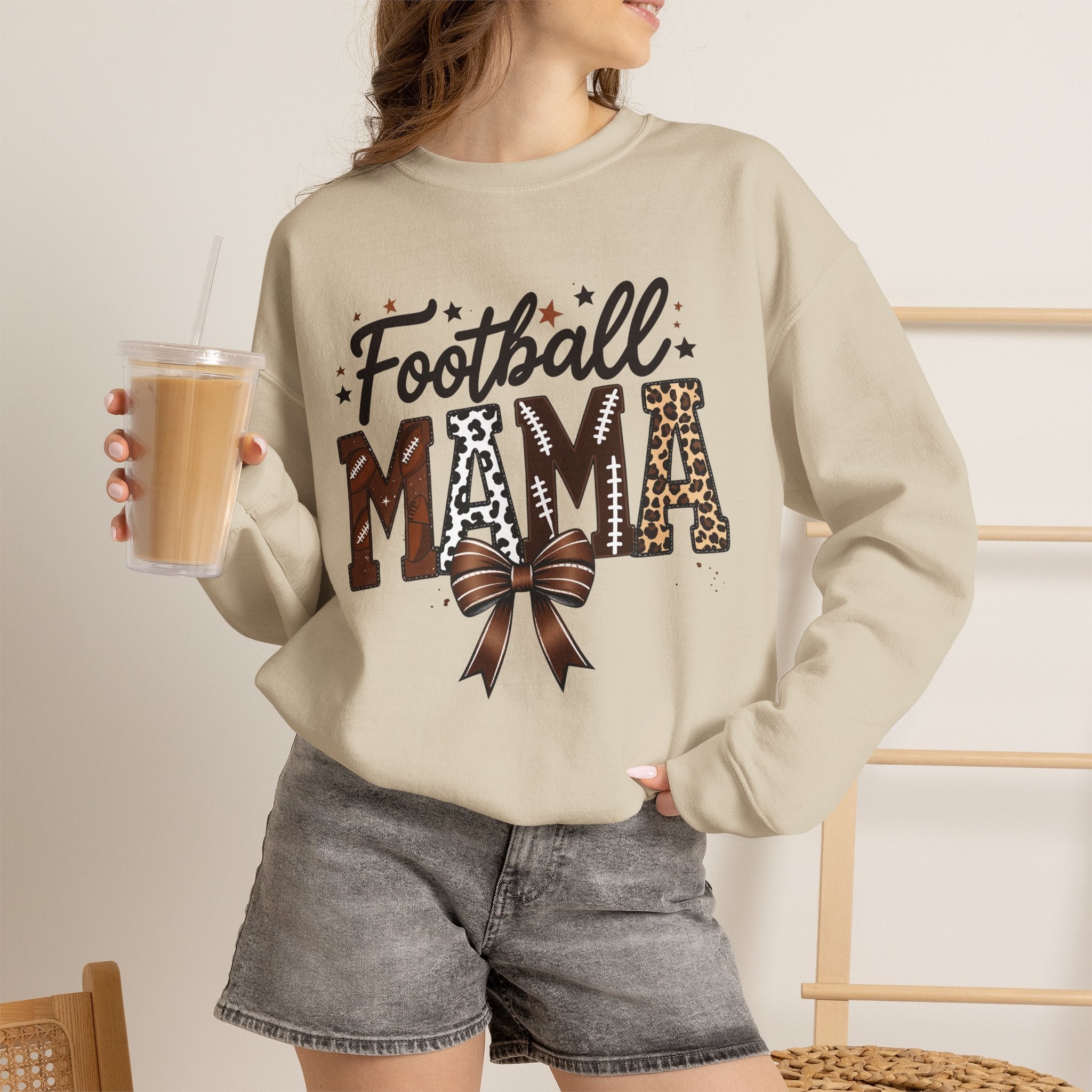 Unisex Heavy Blend™ Crewneck Football Mama Sweatshirt
