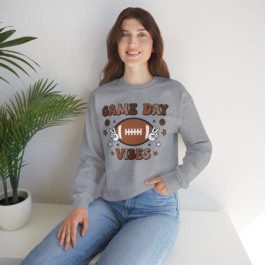 Game Day Vibes Sweatshirt — Retro Football Crewneck