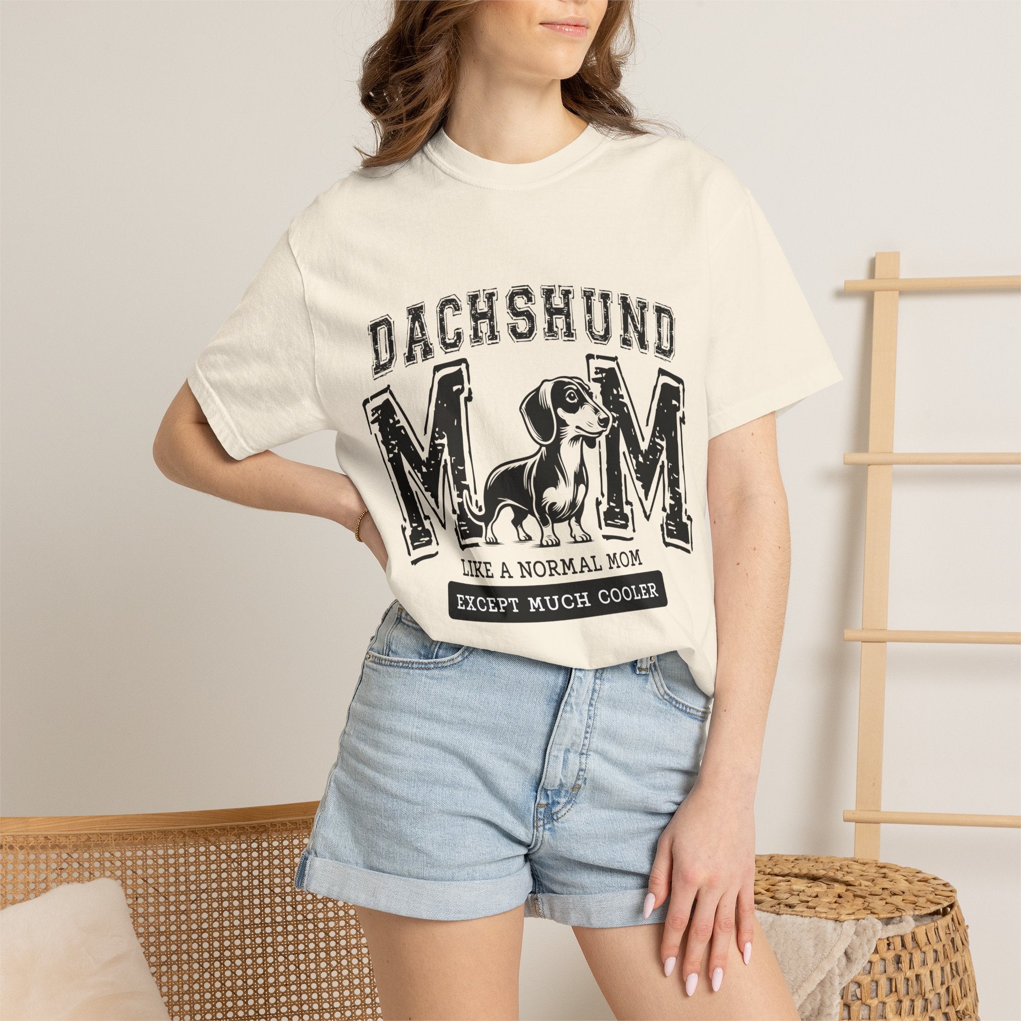 Dachshund Mom T-Shirt — "Like a Normal Mom Except Much Cooler" Dog Lover Tee