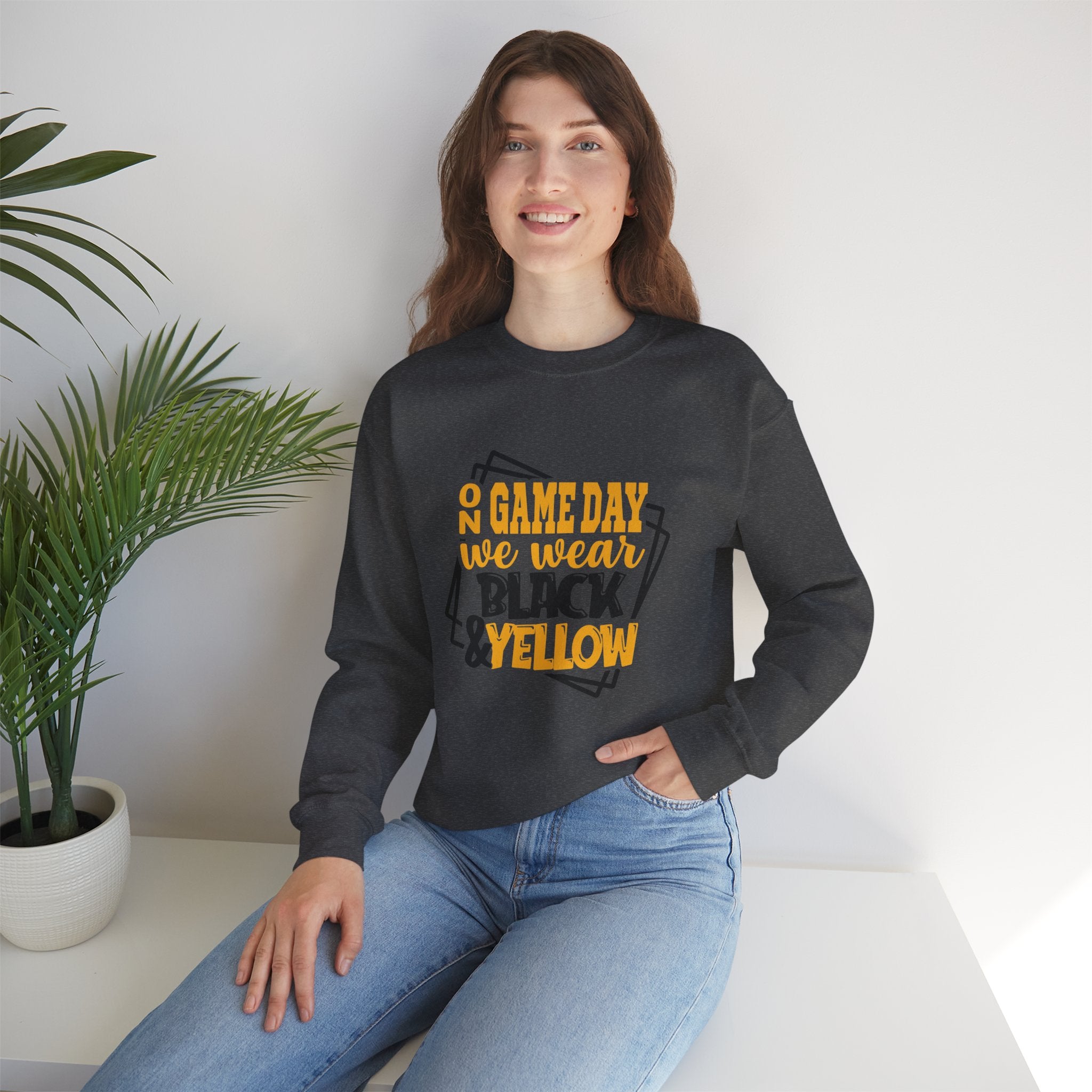 Game Day Indians Crewneck Sweatshirt – "On Game Day We Wear Black & Yellow"