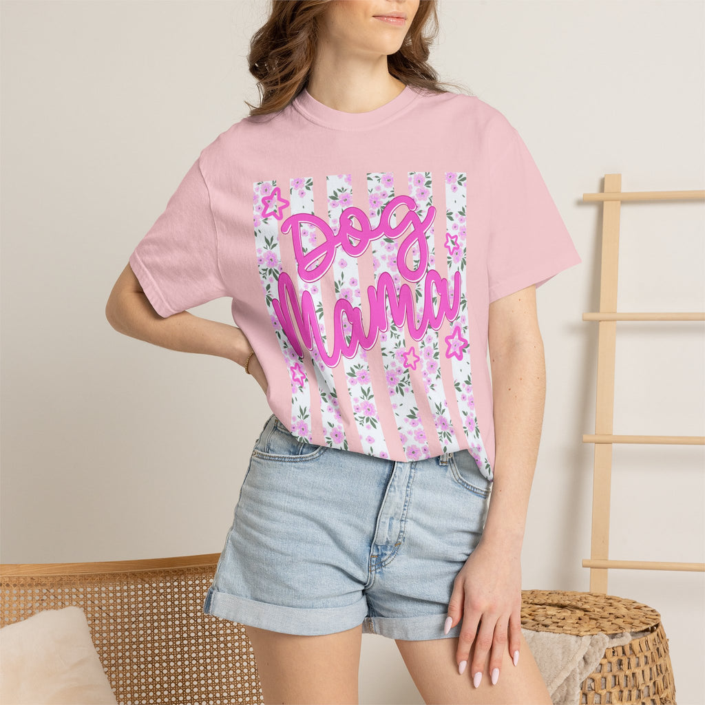Dog Mama Floral Flag T-Shirt