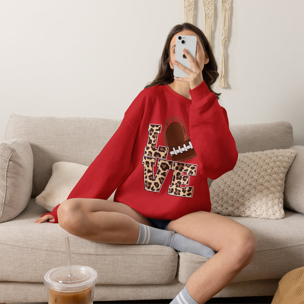 Football Love Leopard Sweatshirt