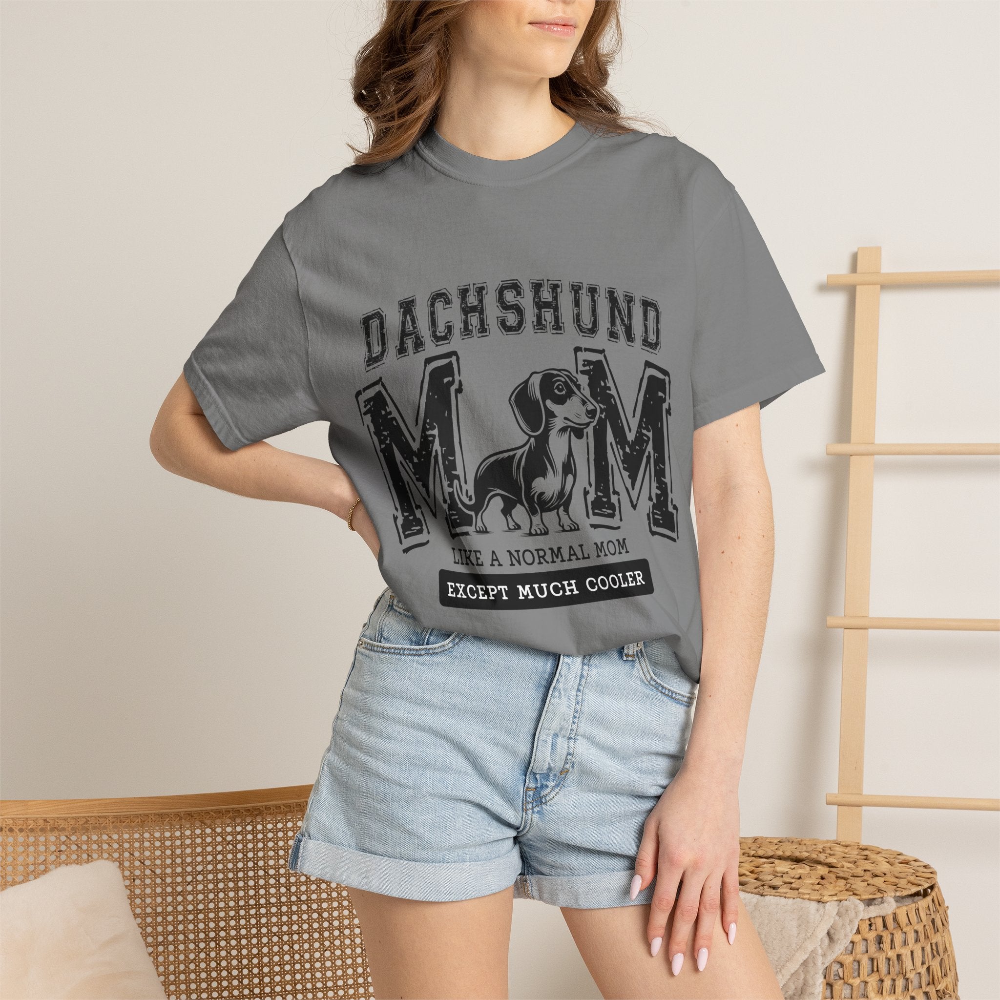 Dachshund Mom T-Shirt — "Like a Normal Mom Except Much Cooler" Dog Lover Tee