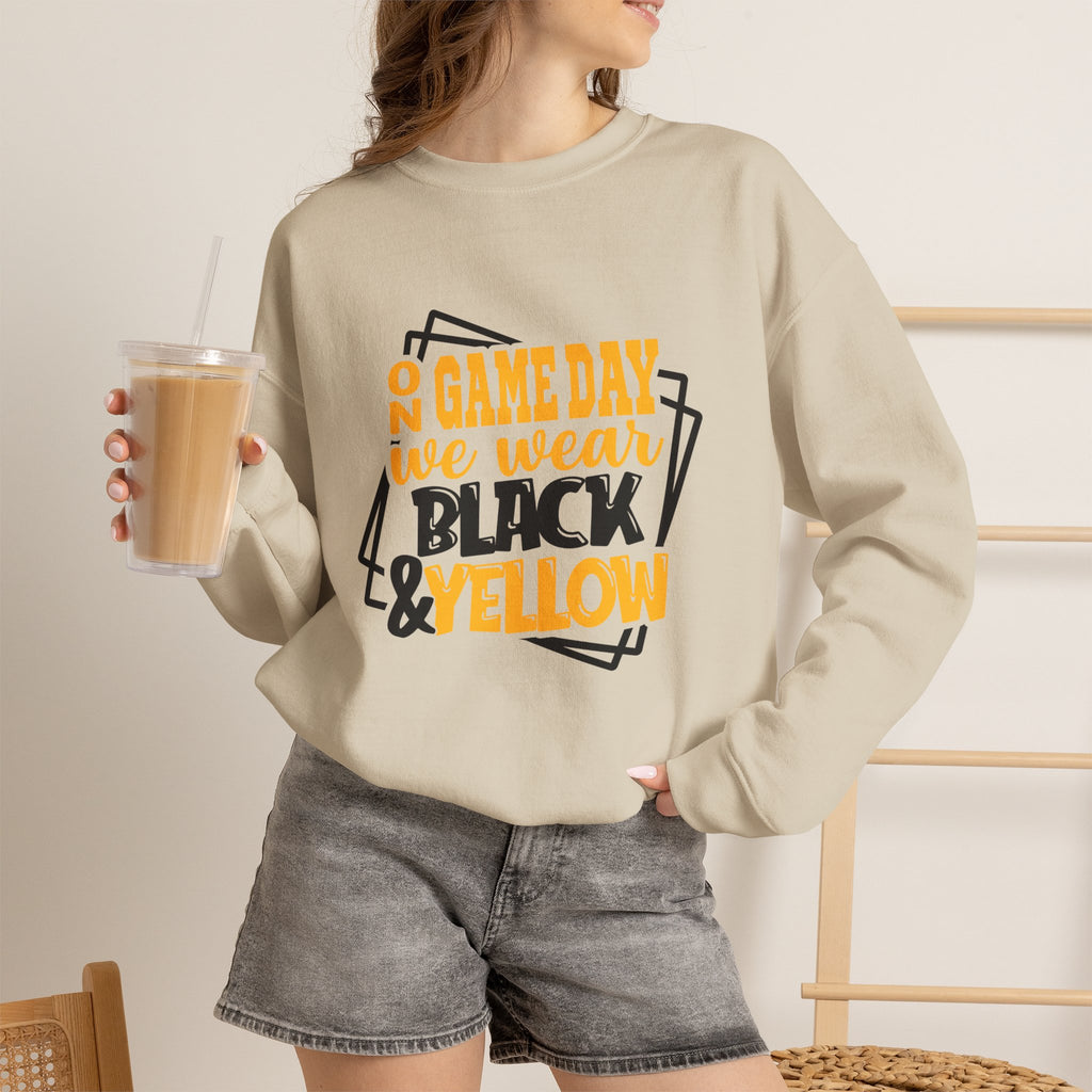 Game Day Indians Crewneck Sweatshirt – "On Game Day We Wear Black & Yellow"
