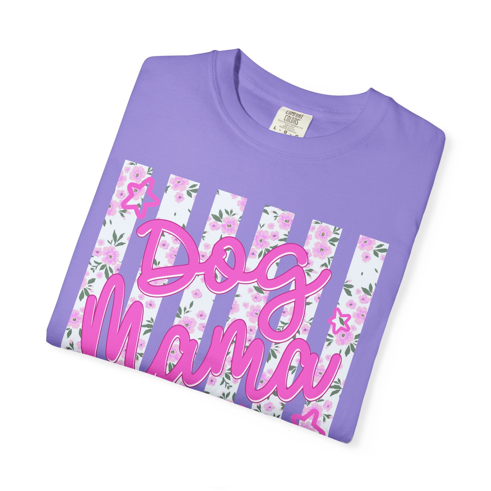 Dog Mama Floral Flag T-Shirt