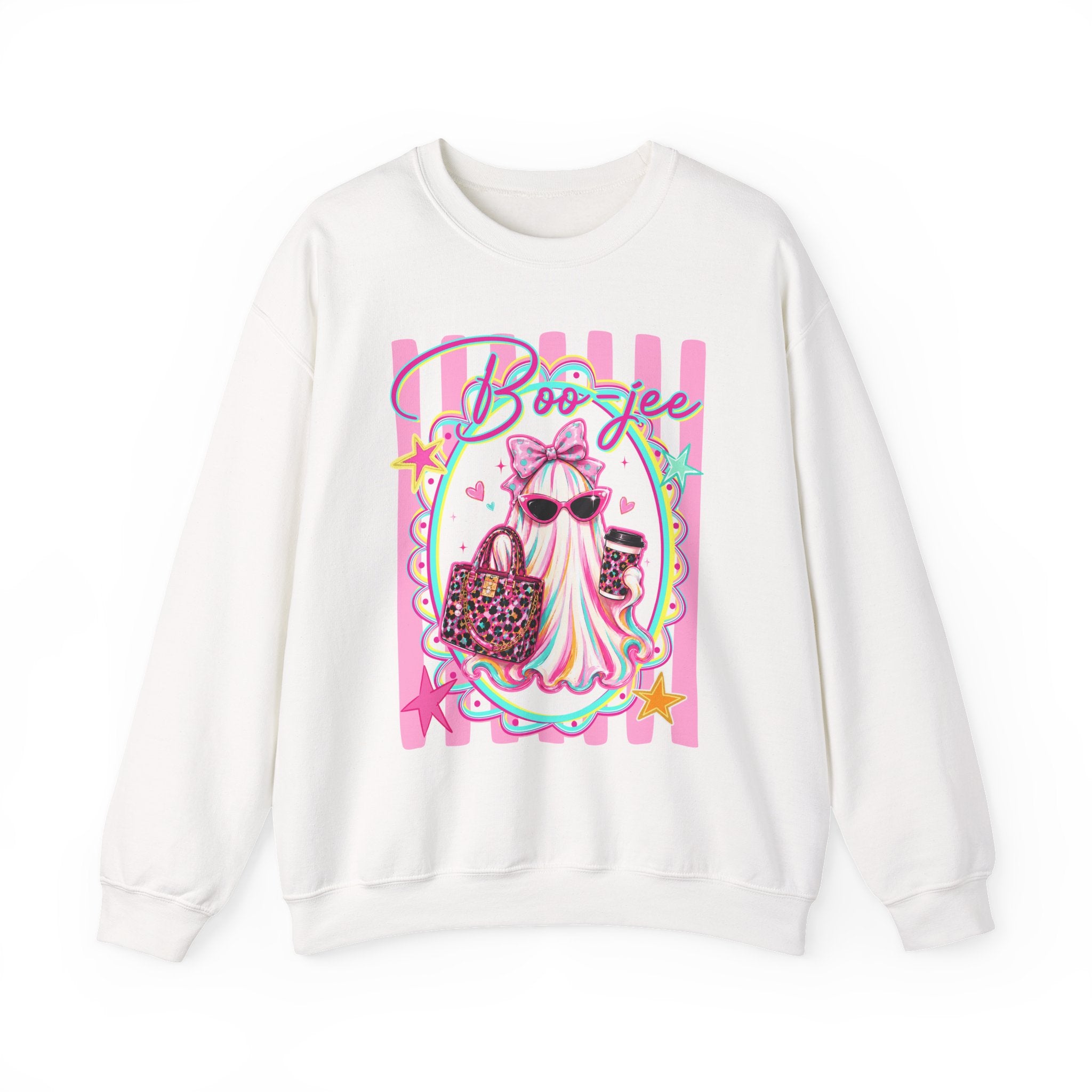Halloween Crewneck Sweatshirt — "Boo-jee" Cute Ghost Fashion Graphic