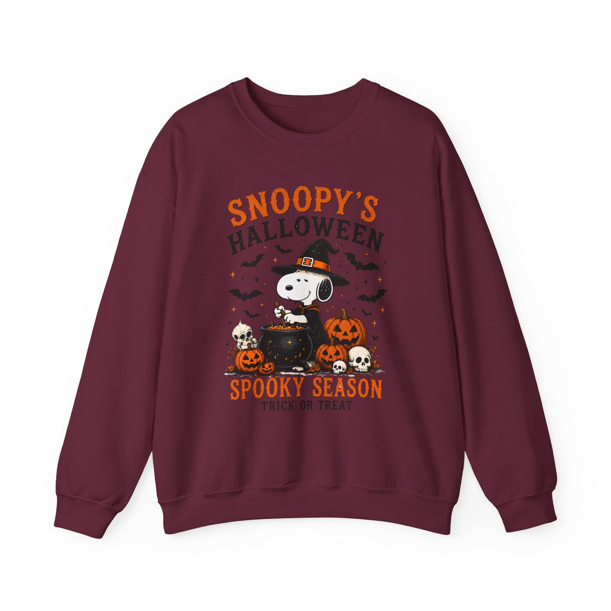 Snoopy Halloween Crewneck Sweatshirt – Spooky Season Trick-or-Treat Design