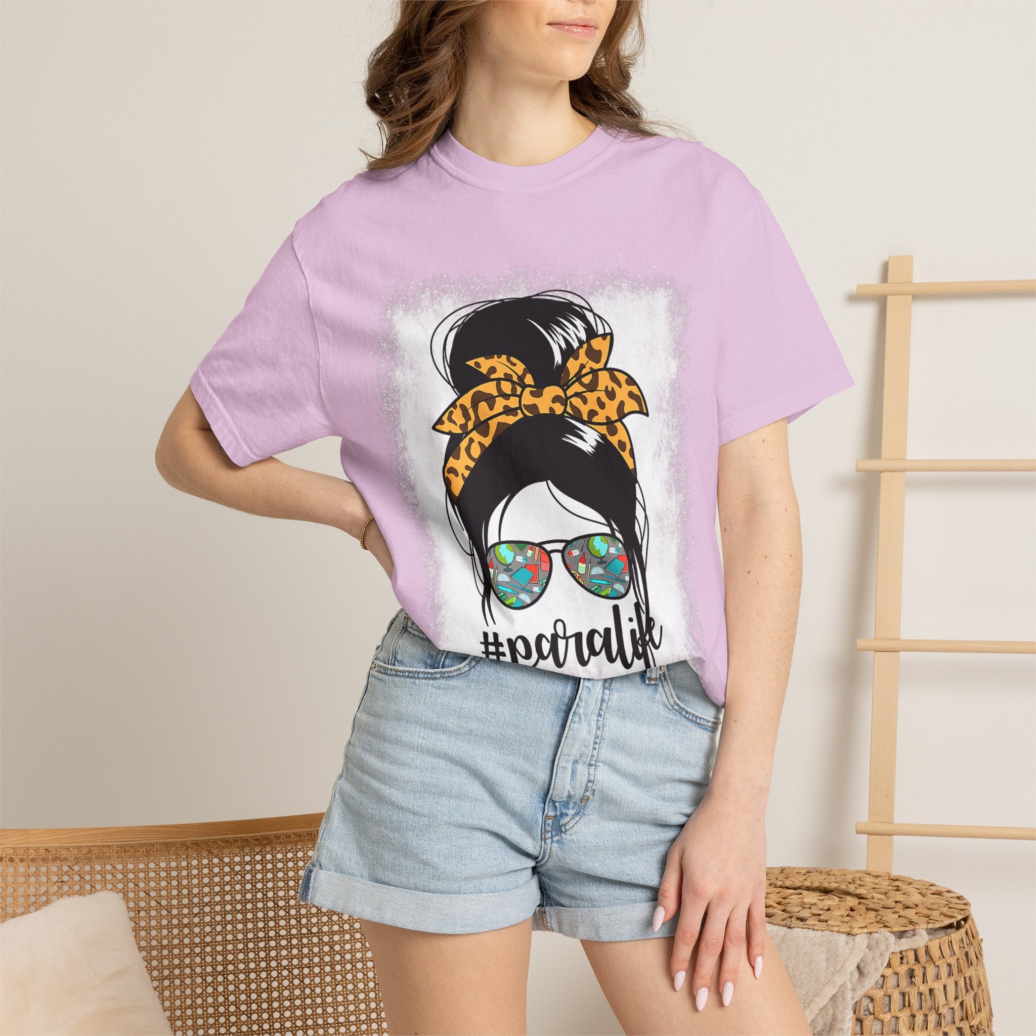 Para Life Graphic Tee — #paralife Sunglasses Messy Bun Shirt for Moms