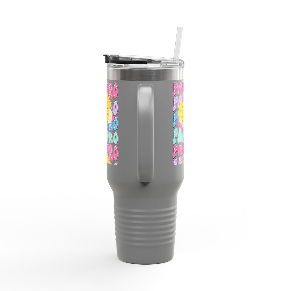 40oz Insulated Travel Mug — Colorful 'PARA' Pattern with Bow Design