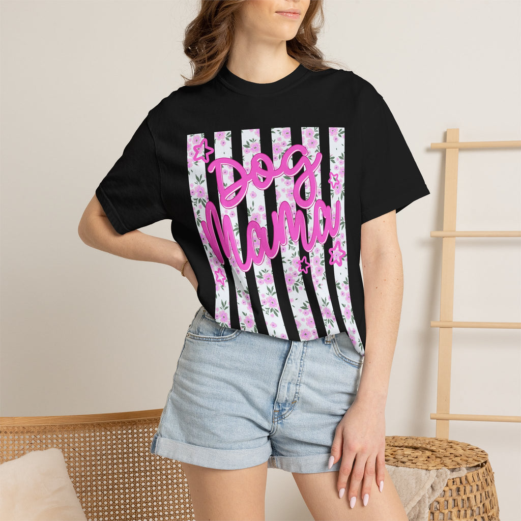 Dog Mama Floral Flag T-Shirt