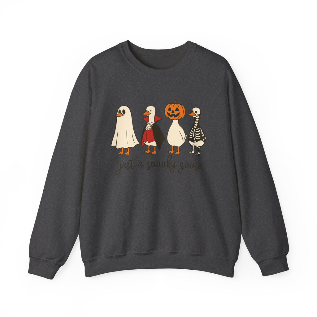 Just a Spooky Goose Sweatshirt — Cute Halloween Goose Crewneck