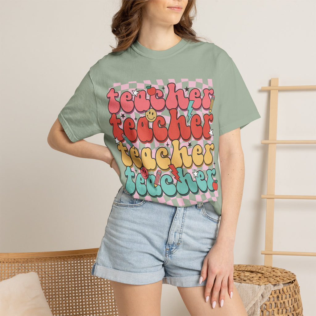 Retro Teacher Smile T-shirt