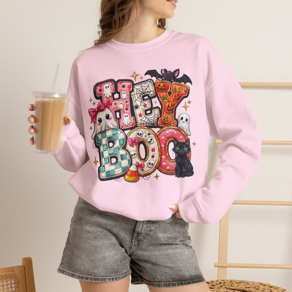 Halloween 'Boo!' Crewneck Sweatshirt – Cute Ghosts & Candy Halloween Pullover