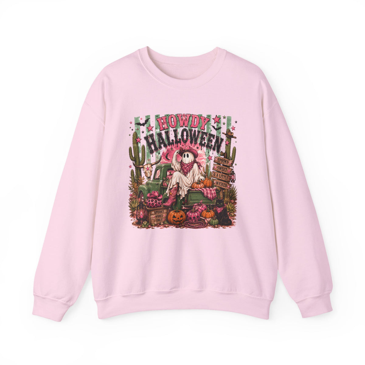 Howdy Halloween Crewneck Sweatshirt – Southwestern Ghost Pumpkin Fall Sweatshirt