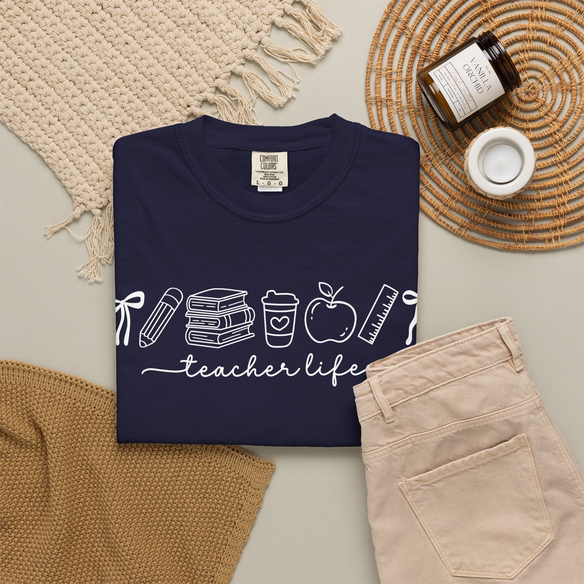 Teacher T-Shirt — Minimal Vintage Cream Tee