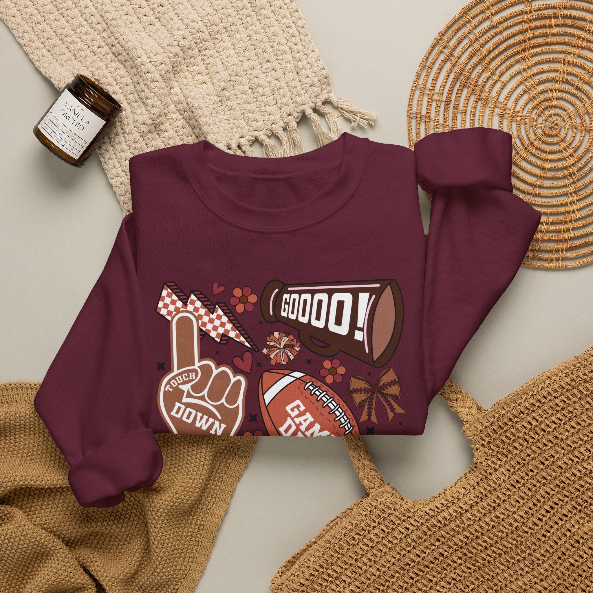 Football Season Crewneck Sweatshirt – 'Tis the Season Game Day Design