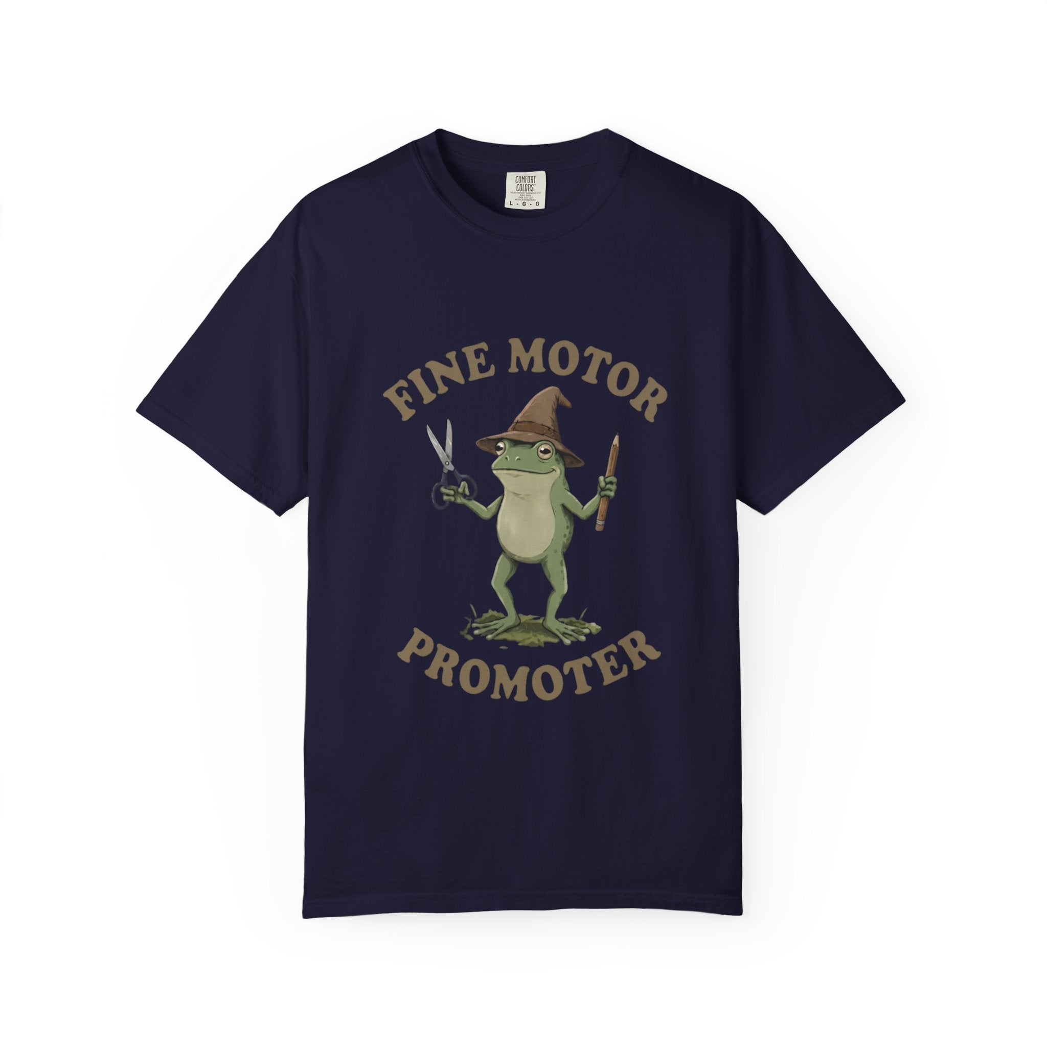 Fine Motor Promoter T-Shirt — Cute Frog Teacher Occupational Therapy Tee