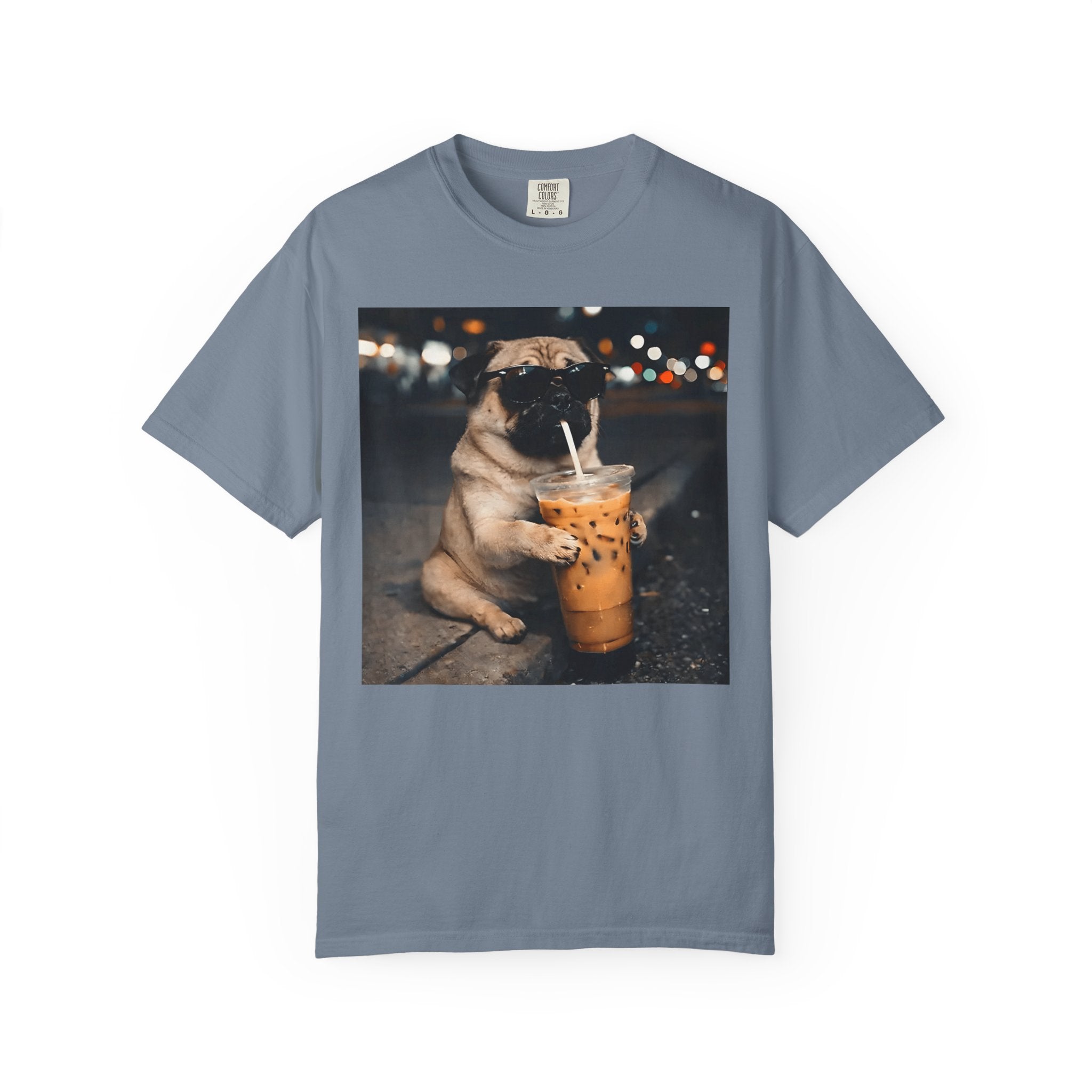 Pug Drinking Boba T‑Shirt — Cute Dog Bubble Tea Graphic Tee