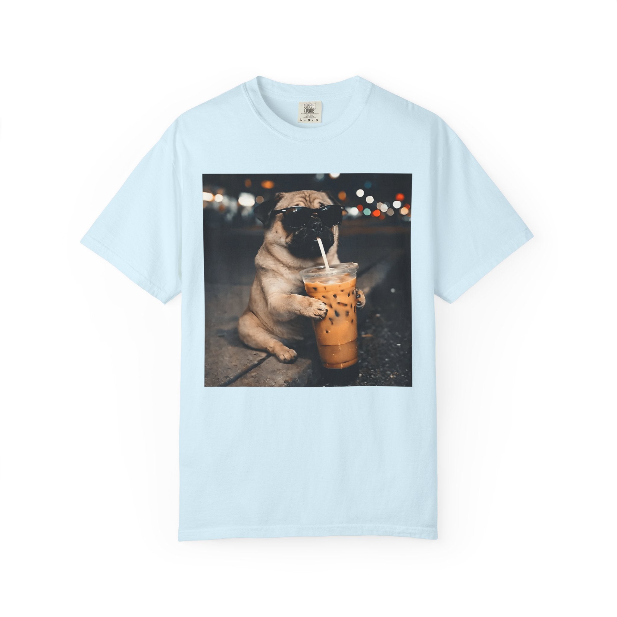 Pug Drinking Boba T‑Shirt — Cute Dog Bubble Tea Graphic Tee